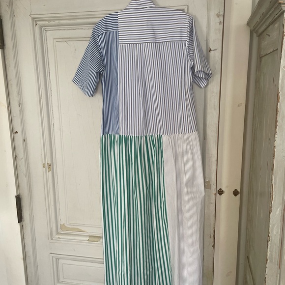 Plan C Striped Blue and Green Maxi Dress - Picture 5 of 10